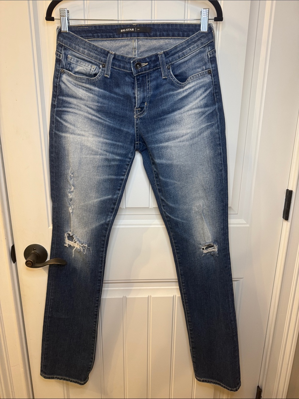 Big Star Women's Blue Distressed Skinny Jeans 27 US 4